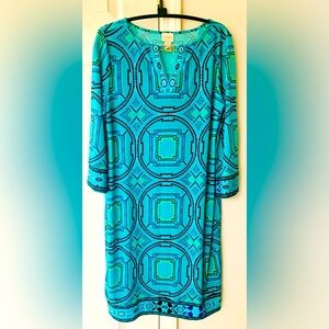 Chico’s beautiful blue/teal dress!  Chico’s size 0 (equivalent to USA 4-6).